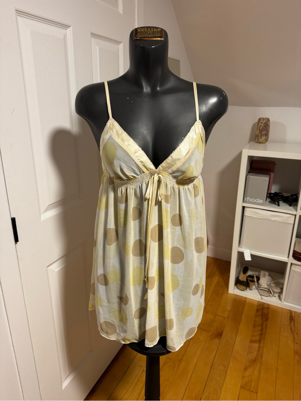 Cream & Yellow Polka Dot dress
